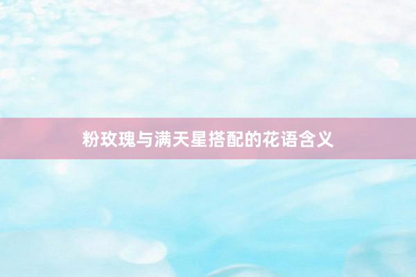 粉玫瑰与满天星搭配的花语含义